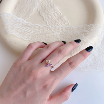[Charm Aries Jewelry]Radiant Colorful Multi Cut Daily Ring