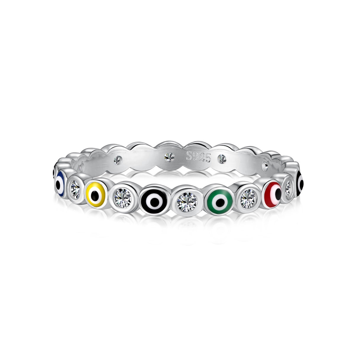 [Charm Aries Jewelry]Sparkling Vibrant Round Shape Daily Ring
