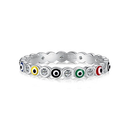 [Charm Aries Jewelry]Sparkling Vibrant Round Shape Daily Ring