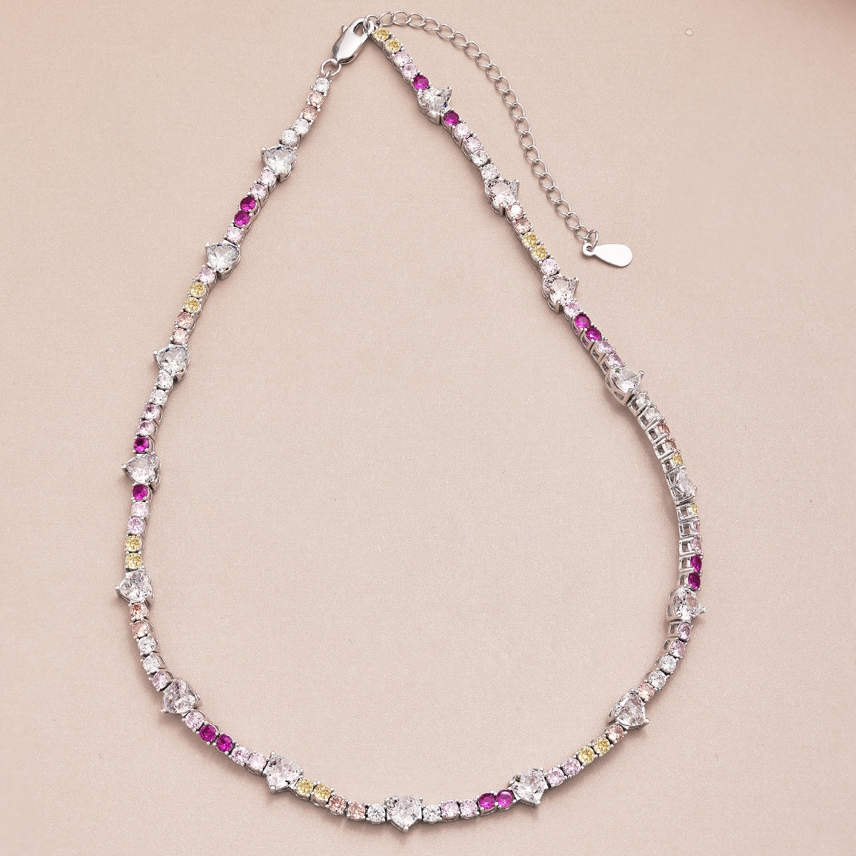 [Charm Aries Jewelry]Delicate Colorful Rainbow Tennis Chain