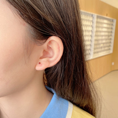 [Charm Aries Jewelry]Delicate Solitaire Earrings