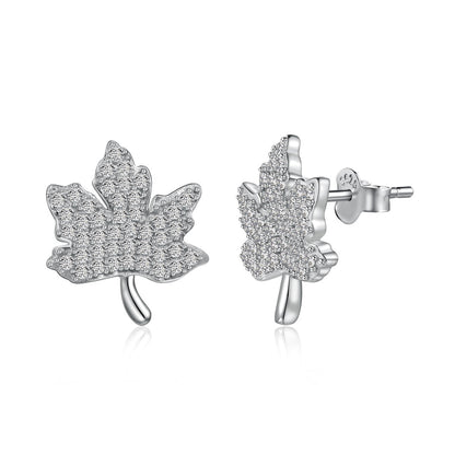 [Charm Aries Jewelry]Exquisite Maple Leaf Design Earrings
