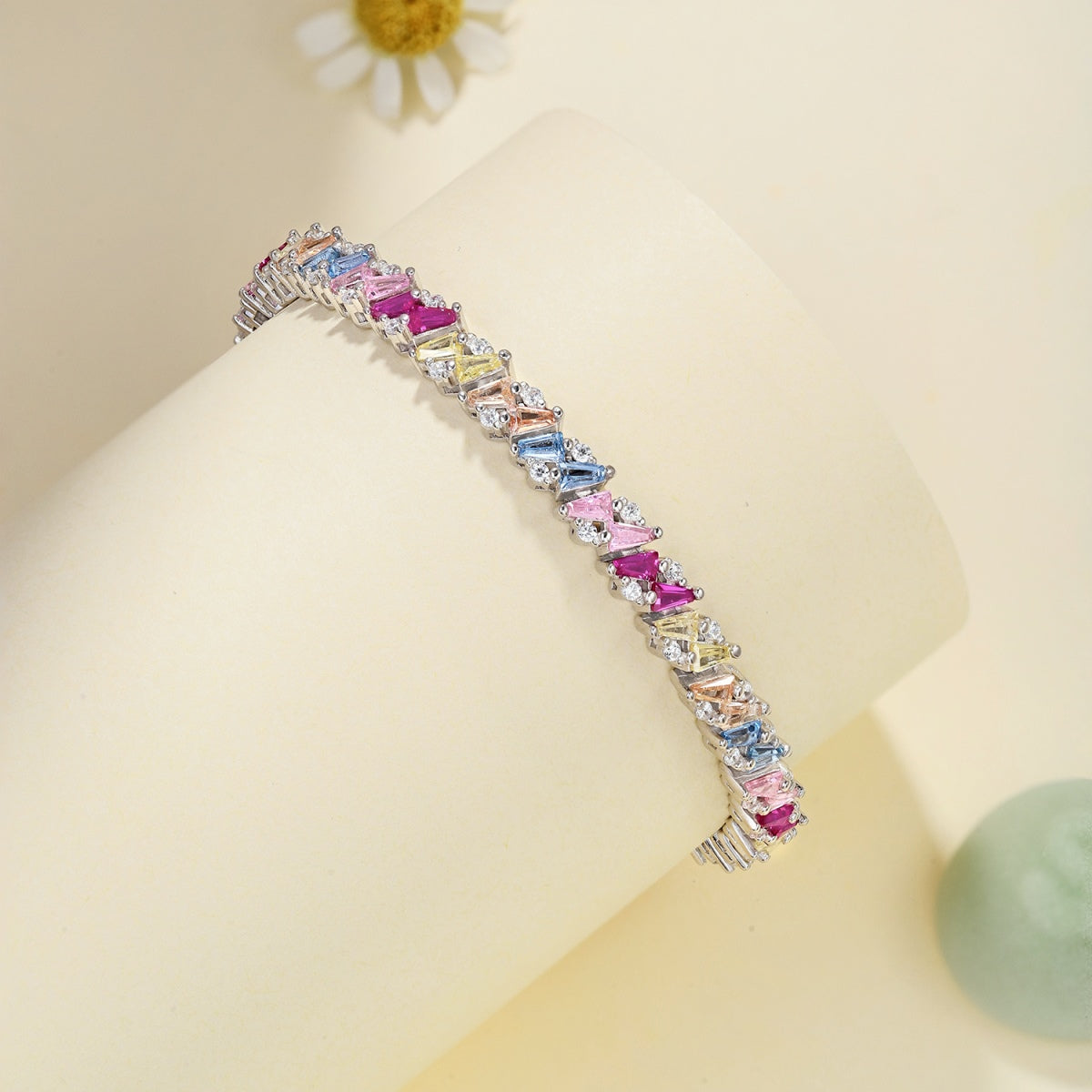 [Charm Aries Jewelry]Ornate Sparkling Multi Cut Party Bracelet