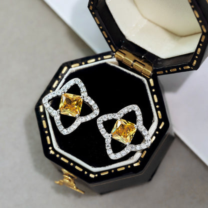 [Charm Aries Jewelry]Elegant Star Shape Princess Cut Daily Earrings