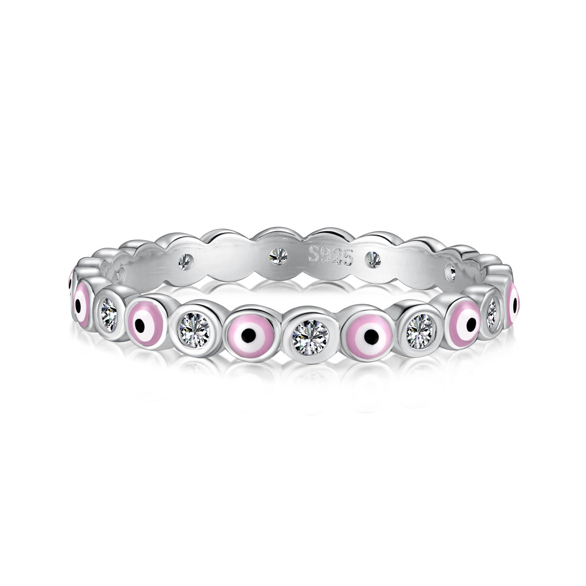 [Charm Aries Jewelry]Sparkling Vibrant Round Shape Daily Ring