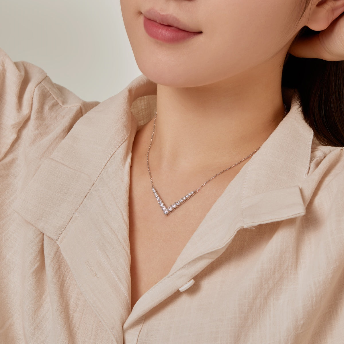 [Charm Aries Jewelry]Ornate Round Cut Necklace