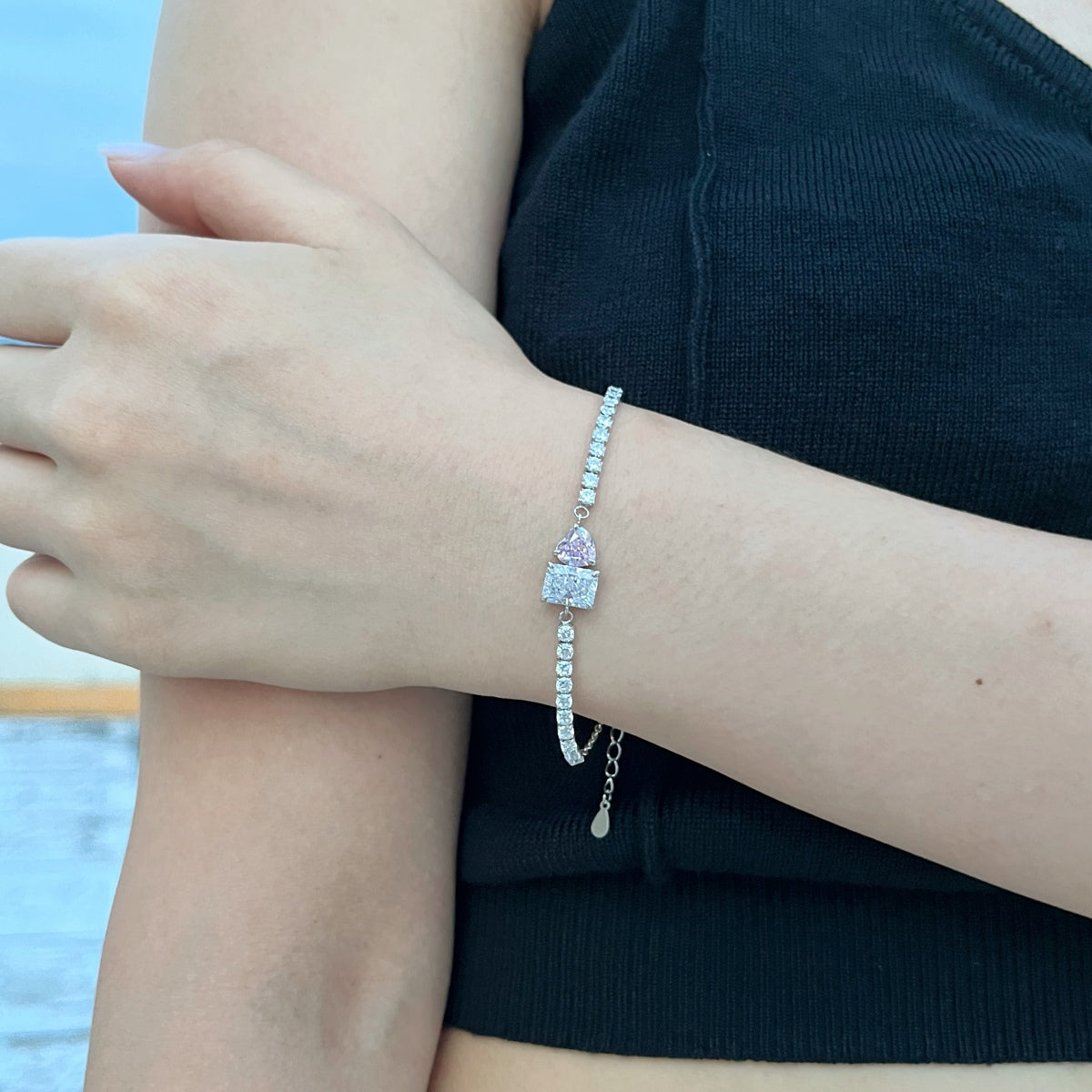 [Charm Aries Jewelry]Dazzling Unique Multi Shape Lover Bracelet