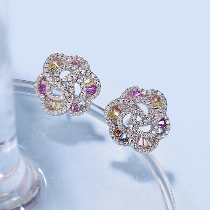 [Charm Aries Jewelry]Exquisite Flower Shape Daily Earrings
