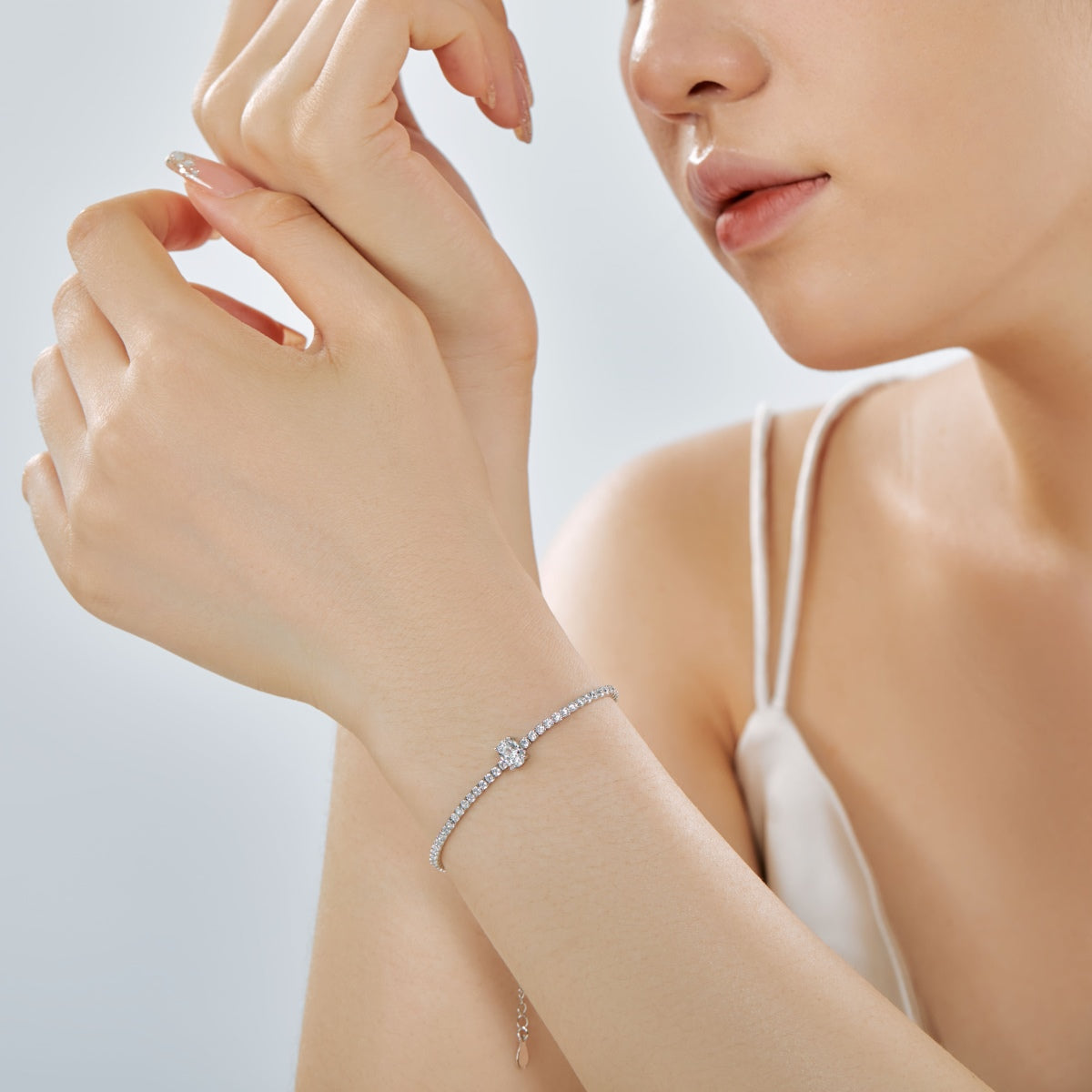 [Charm Aries Jewelry]0.75 Carat Exquisite Oval Cut Daily Bracelet
