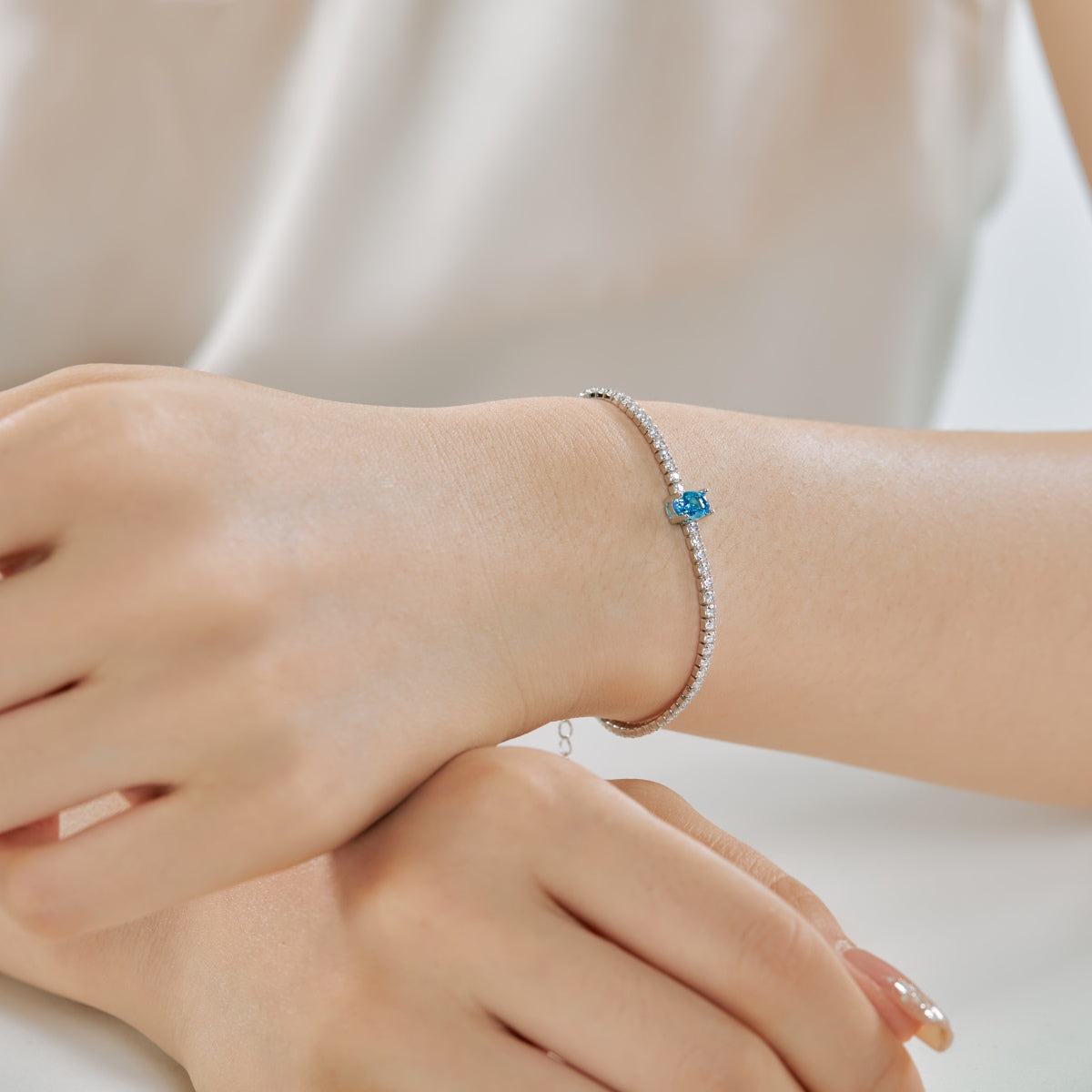 [Charm Aries Jewelry]0.75 Carat Exquisite Oval Cut Daily Bracelet