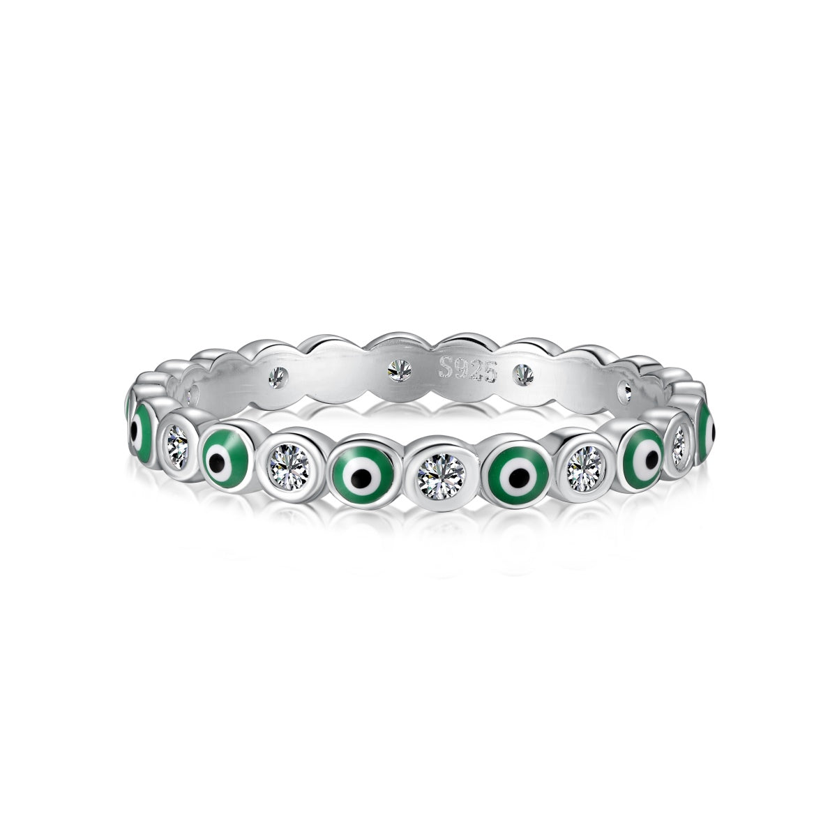 [Charm Aries Jewelry]Sparkling Vibrant Round Shape Daily Ring