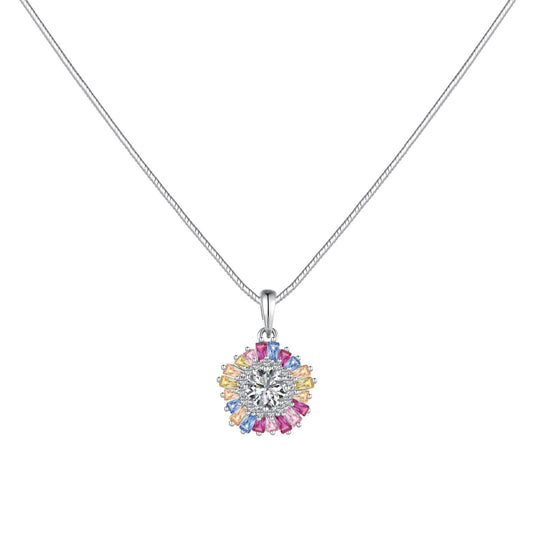 [Charm Aries Jewelry]Charming Flower Colorful Necklace
