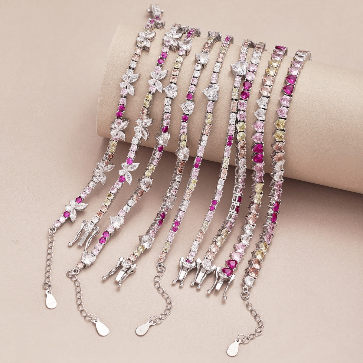 [Charm Aries Jewelry]Romantic Heart Shape Round Cut Lover Bracelet