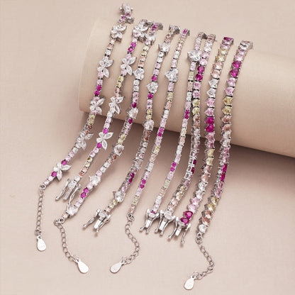 [Charm Aries Jewelry]Romantic Heart Shape Round Cut Lover Bracelet
