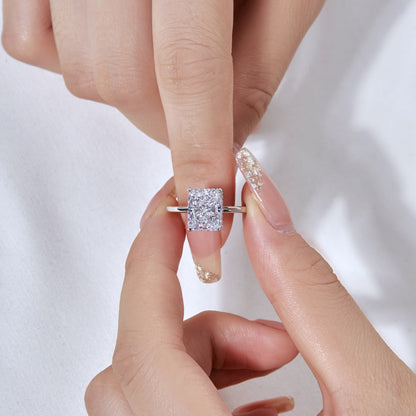 [Charm Aries Jewelry]4.0 Carat Ornate Enchanting Radiand Cut Banquet Ring