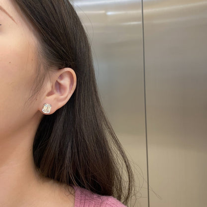 [Charm Aries Jewelry]Dazzling Square Shape Earrings
