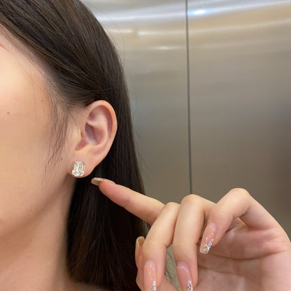 [Charm Aries Jewelry]Dazzling Square Shape Earrings
