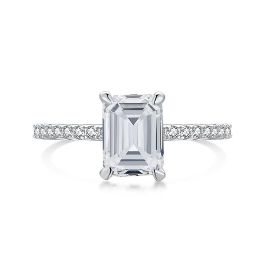 [Charm Aries Jewelry]2.0 Carat Scintillating Ornate Radiant Cut Party Ring