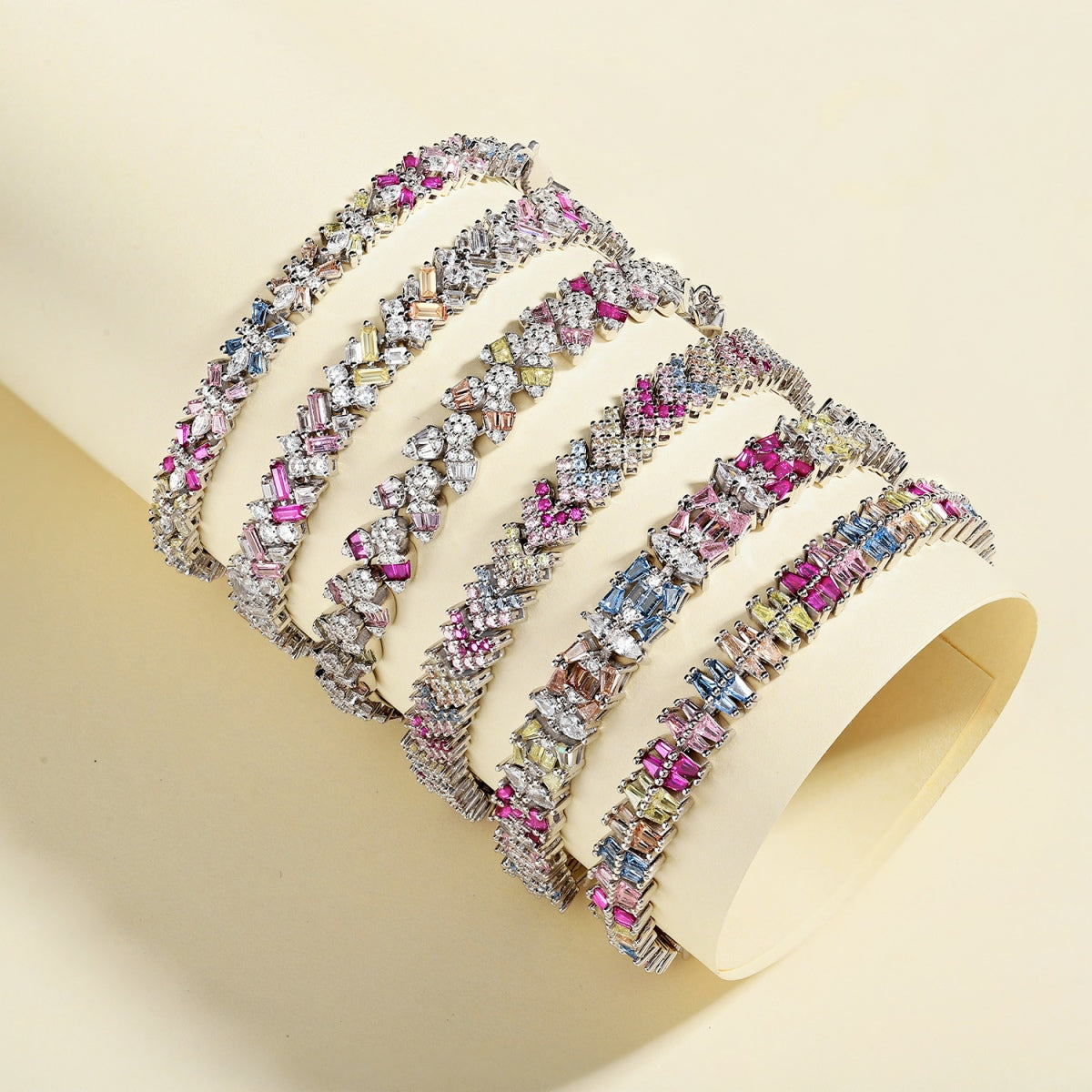 [Charm Aries Jewelry]Delicate Colorful Multi Cut Party Bracelet