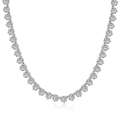[Charm Aries Jewelry]Ornate Heart Cut Tennis Necklace