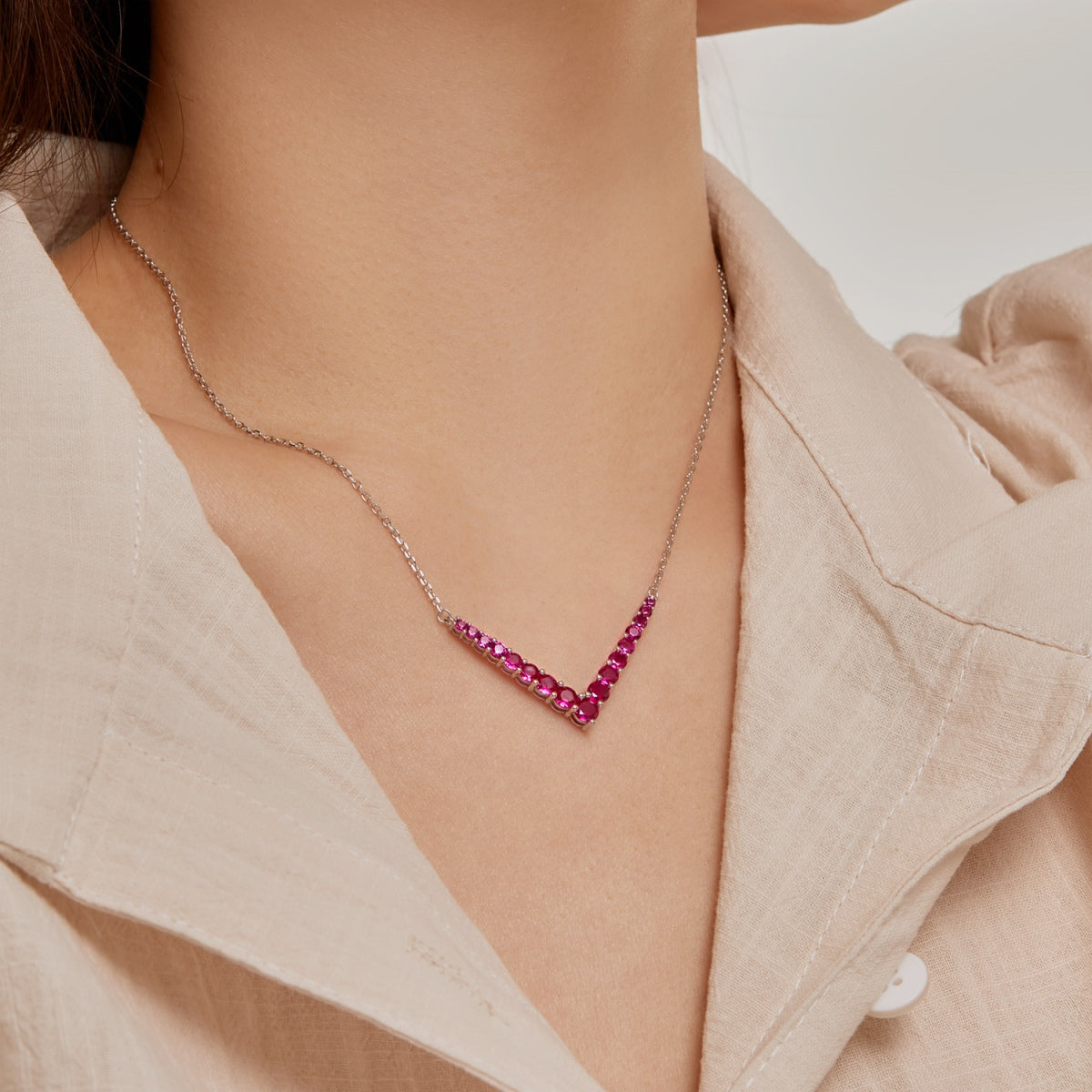 [Charm Aries Jewelry]Ornate Round Cut Necklace