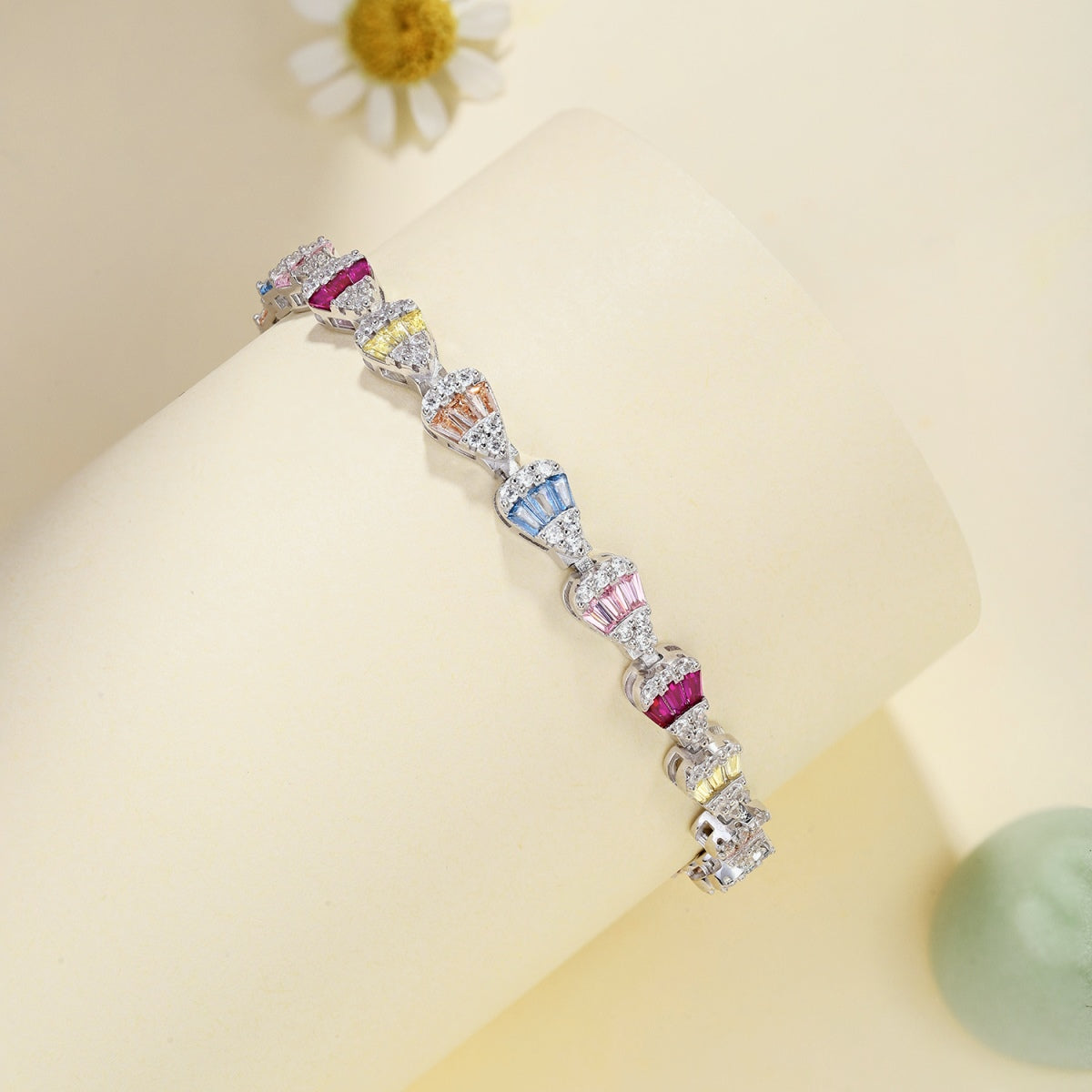 [Charm Aries Jewelry]Radiant Water Drop Shape Daily Bracelet