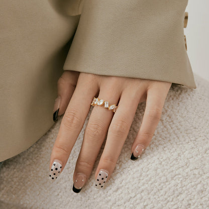 [Charm Aries Jewelry]Delicate Multi Cut Ring