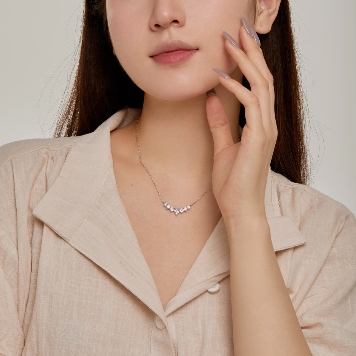 [Charm Aries Jewelry]Dainty Colorful Heart Necklace