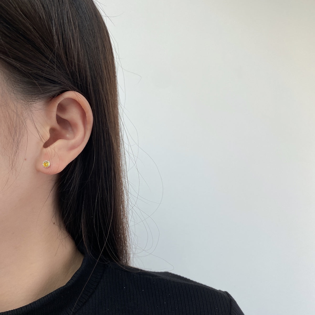 [Charm Aries Jewelry]Sparkling Colorful Round Shape Earrings