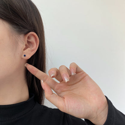 [Charm Aries Jewelry]Sparkling Colorful Round Shape Earrings