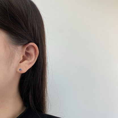 [Charm Aries Jewelry]Sparkling Colorful Round Shape Earrings