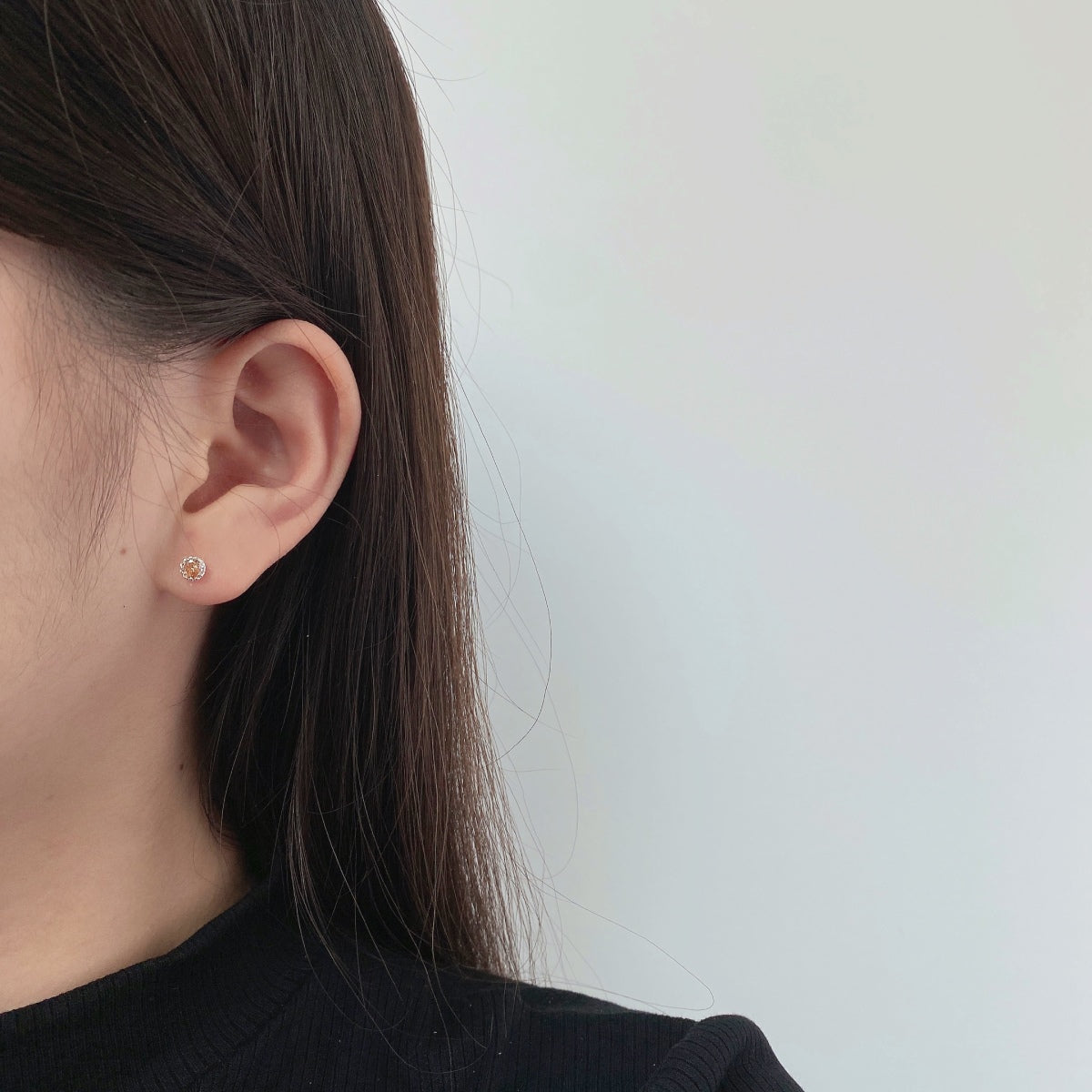 [Charm Aries Jewelry]Sparkling Colorful Round Shape Earrings
