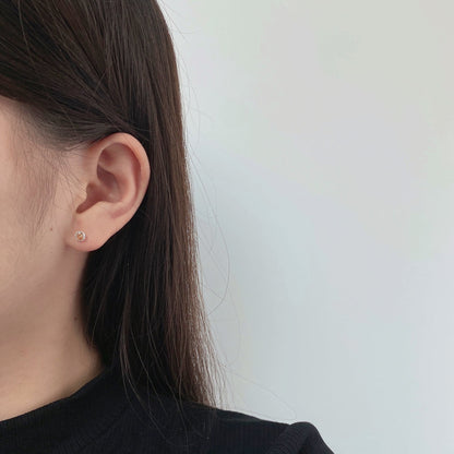 [Charm Aries Jewelry]Sparkling Colorful Round Shape Earrings