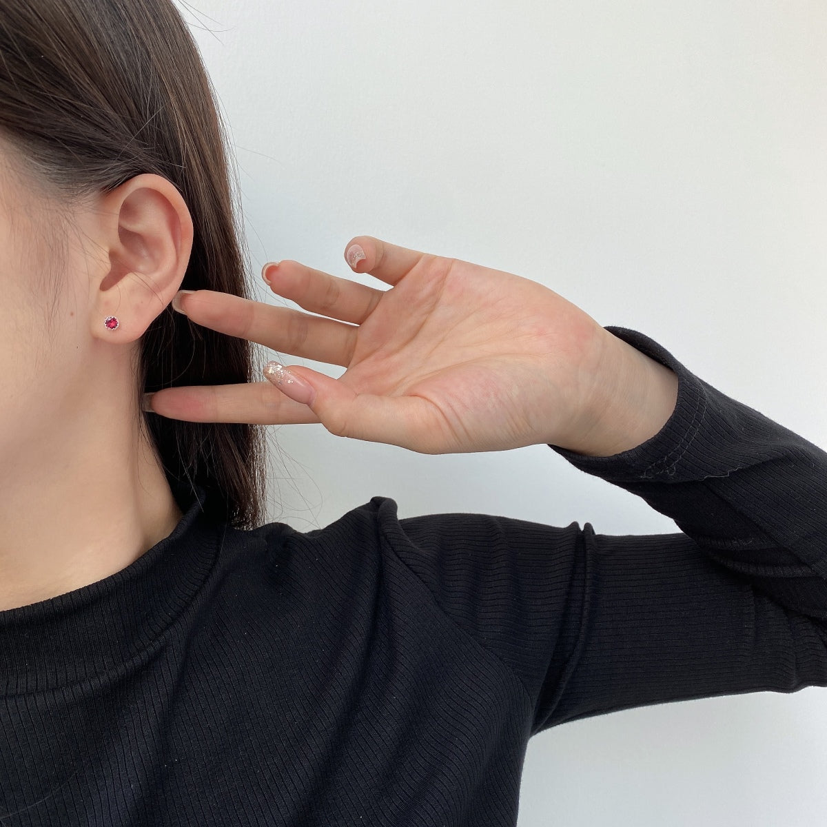 [Charm Aries Jewelry]Sparkling Colorful Round Shape Earrings