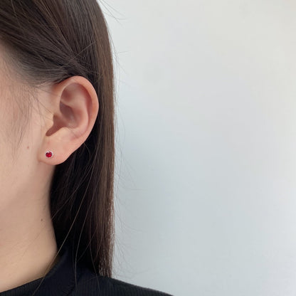 [Charm Aries Jewelry]Sparkling Colorful Round Shape Earrings