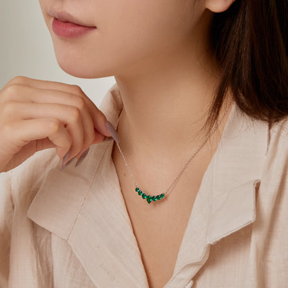 [Charm Aries Jewelry]Dainty Colorful Heart Necklace