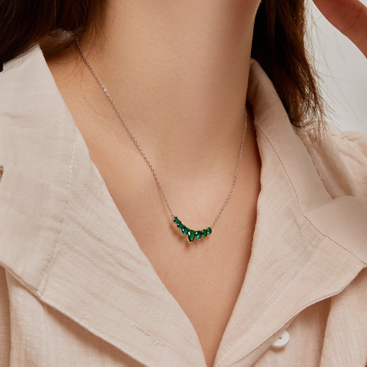 [Charm Aries Jewelry]Dainty Colorful Heart Necklace