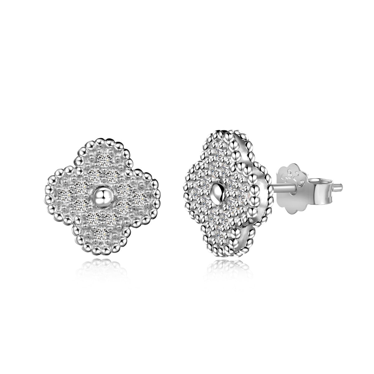 [Charm Aries Jewelry]Four Leaf Charm Aries Fashion Earrings