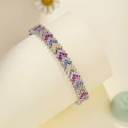 [Charm Aries Jewelry]Ornate Sparkling Round Cut Party Bracelet