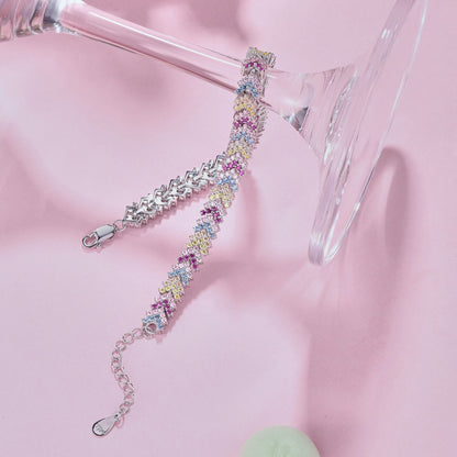 [Charm Aries Jewelry]Ornate Sparkling Round Cut Party Bracelet