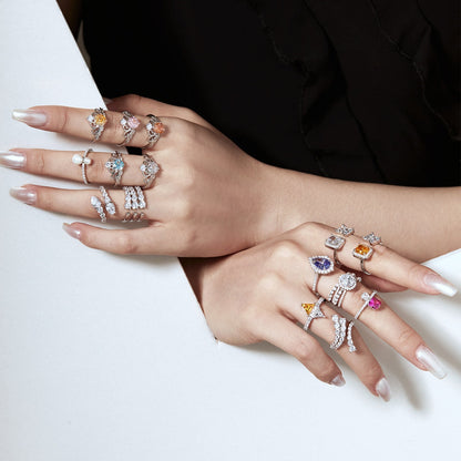 [Charm Aries Jewelry]Unique Vivid Snake Shape Daily Ring