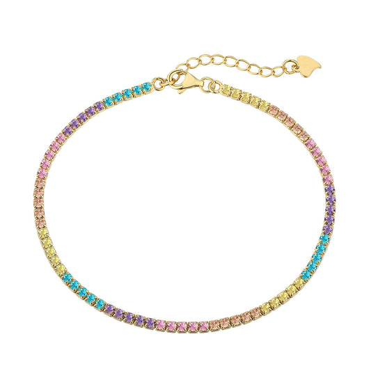 [Charm Aries Jewelry]Dazzling Colorful Round Cut Daily Bracelet