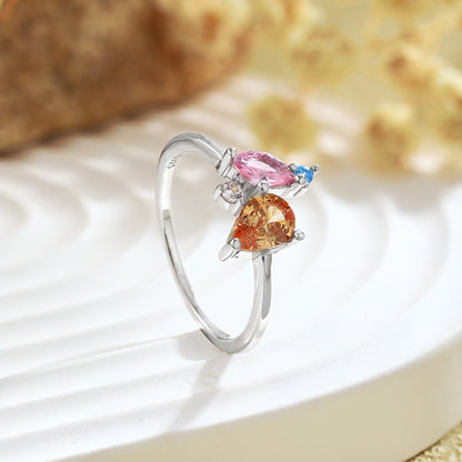 [Charm Aries Jewelry]Radiant Colorful Multi Cut Daily Ring