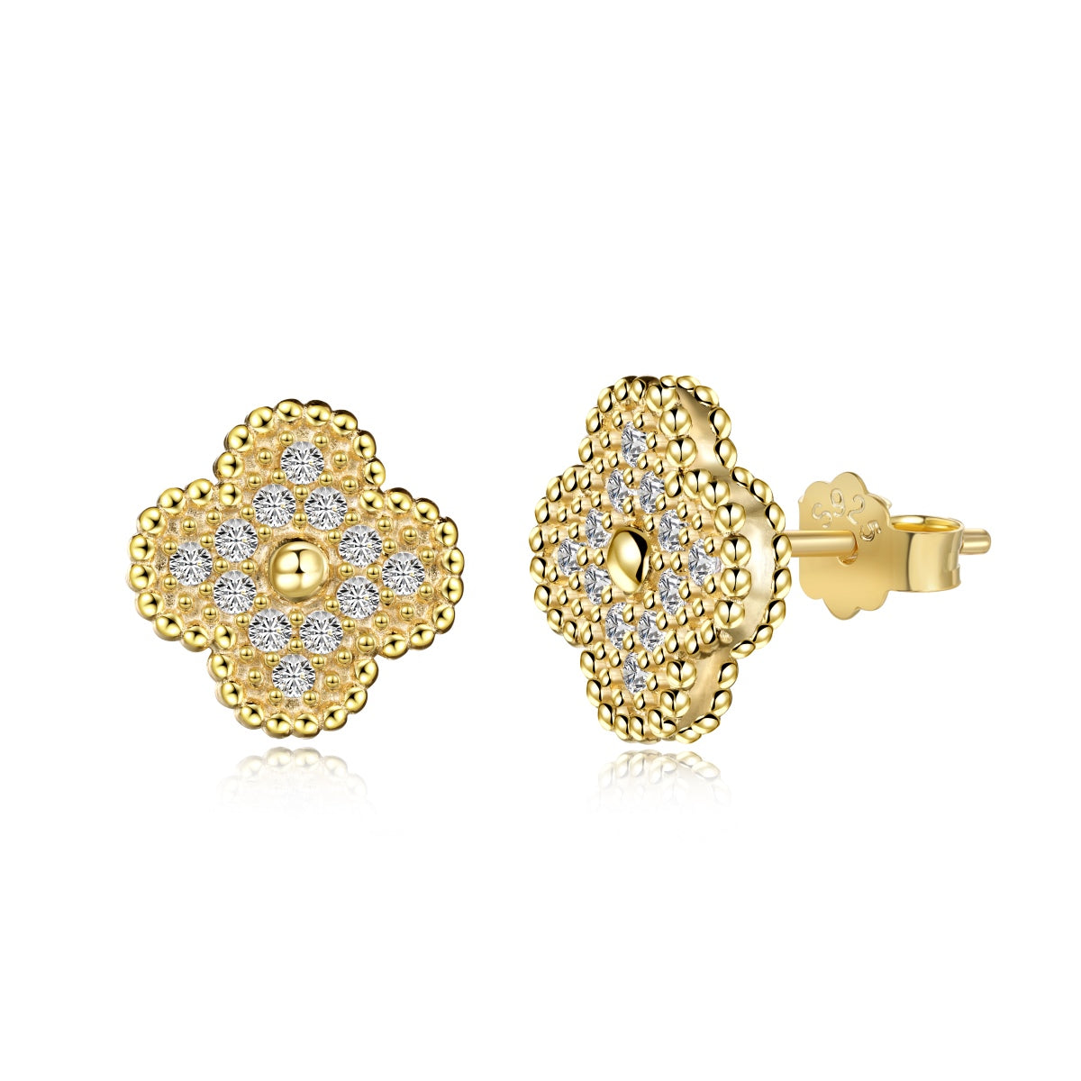 [Charm Aries Jewelry]Four Leaf Charm Aries Fashion Earrings
