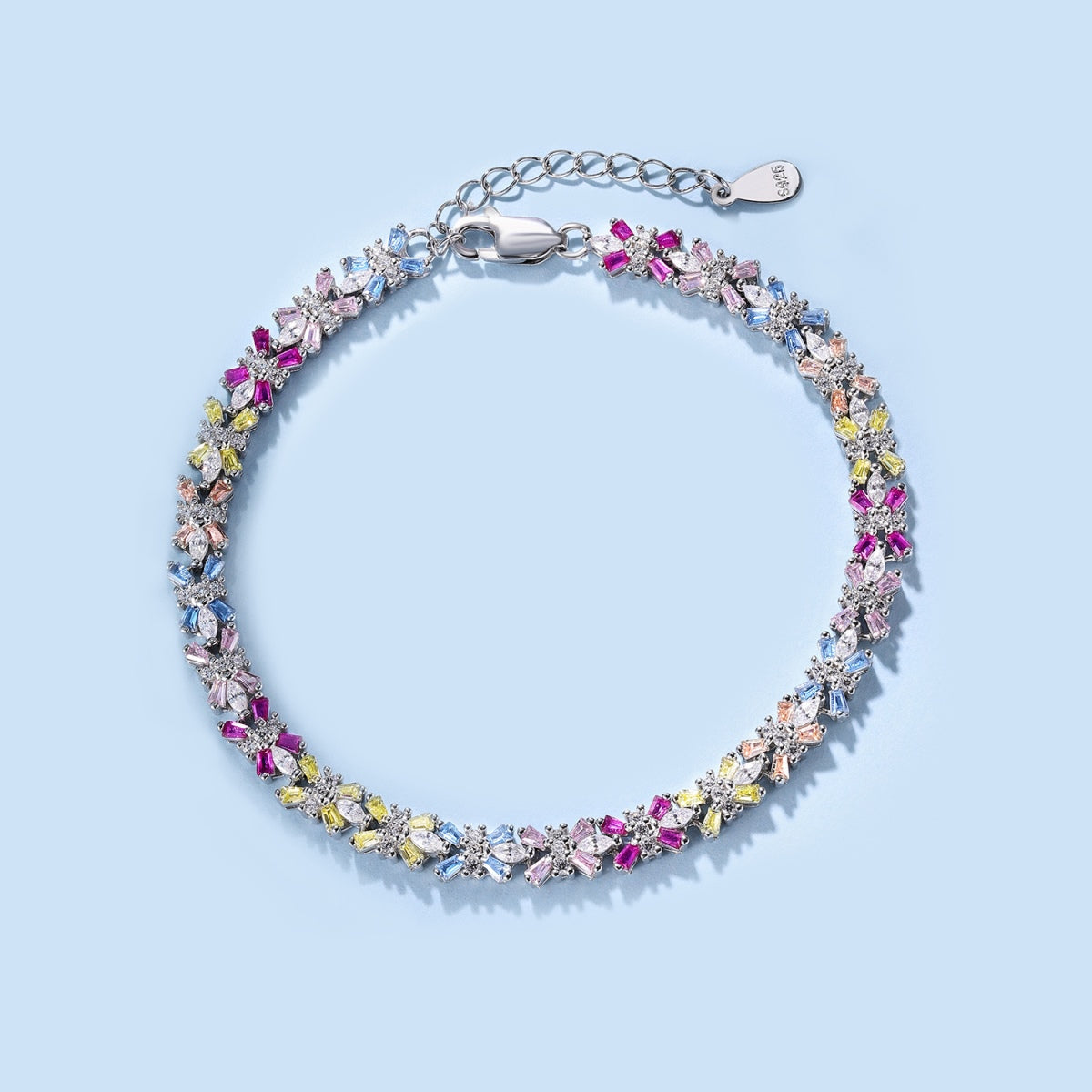 [Charm Aries Jewelry]Radiant Colorful Emerald Cut Party Bracelet