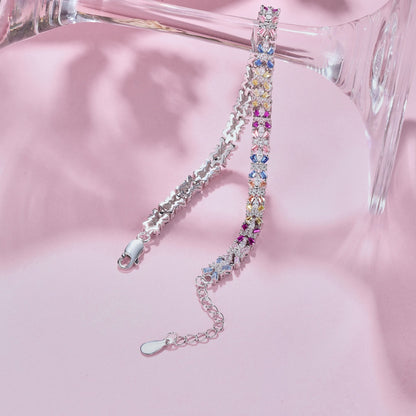 [Charm Aries Jewelry]Radiant Colorful Emerald Cut Party Bracelet