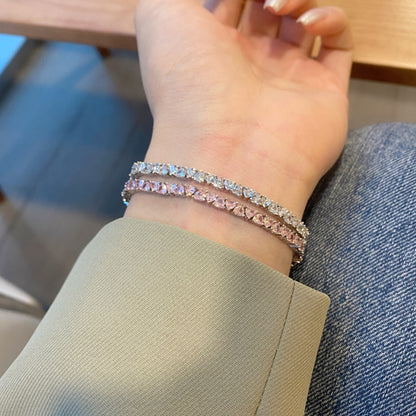 [Charm Aries Jewelry]Dazzling Romantic Heart Shape Lover Bracelet