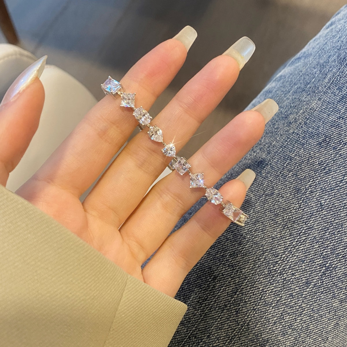 [Charm Aries Jewelry]Unique Exquisite Multi Cut Daily Bracelet