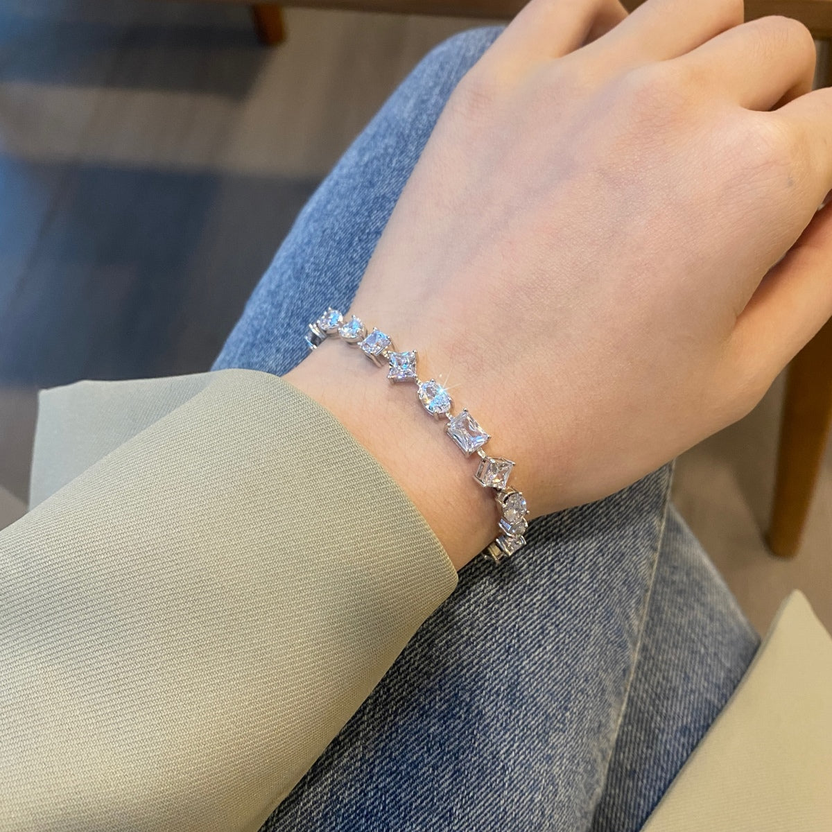 [Charm Aries Jewelry]Unique Exquisite Multi Cut Daily Bracelet