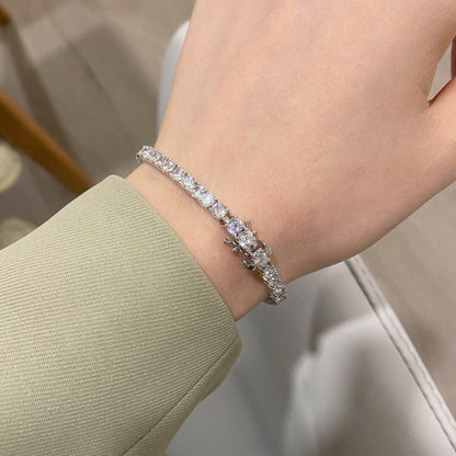 [Charm Aries Jewelry]Luxurious Ornate Round Cut Tennis Bracelet